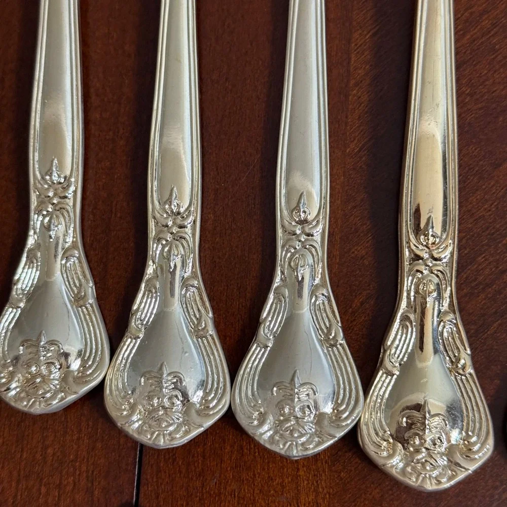 vtg Godinger Silver Plated Flatware ‎ Tea Strainer 53 Pieces floral ornate